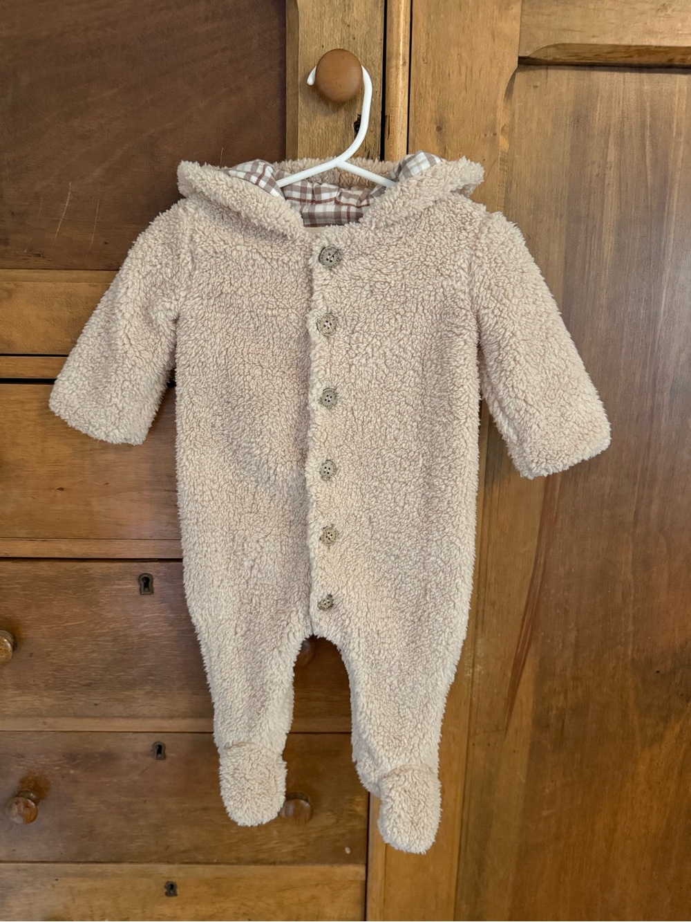 Rylee + Cru Shearling Bear Suit - Putty